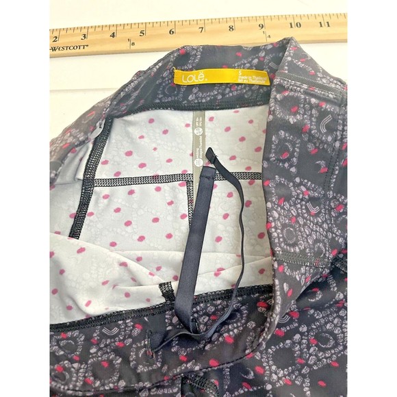 Lole Dark Blue Print Women Leggings/Joggers Size Small w Adjustable Waist - Picture 4 of 9